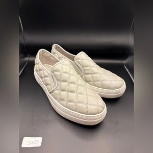 Soda Brand quilted Slip-On Sneakers in light gray size 9